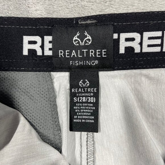 Realtree Mens Fishing Shorts‎ S 28/30 Gray Camo With Adjustable Waistband - Picture 5 of 8